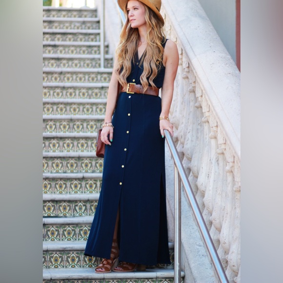 MICHAEL Michael Kors Dresses & Skirts - MICHAEL Michael Kors Matte Jersey Button Down Sash-Belt Midi Shirt Dress | Large